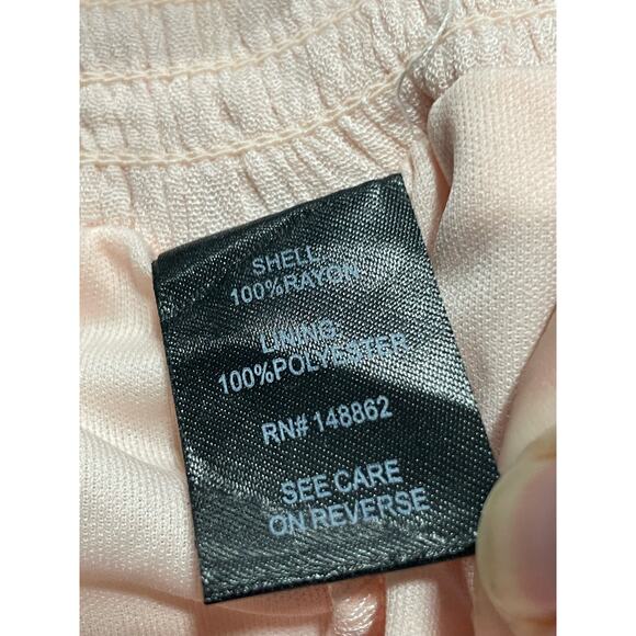 NWT Torrid Shorts Womens 4 Elastic Waist Lacy Casual Layered Gauzy Pockets Peach - Picture 9 of 10
